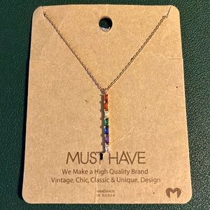 Rainbow Bar Necklace